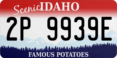 ID license plate 2P9939E