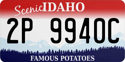 ID license plate 2P9940C