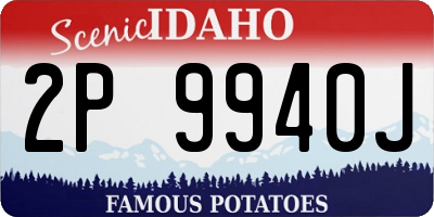 ID license plate 2P9940J