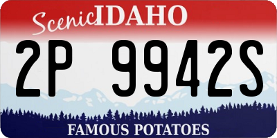 ID license plate 2P9942S