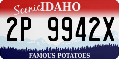 ID license plate 2P9942X