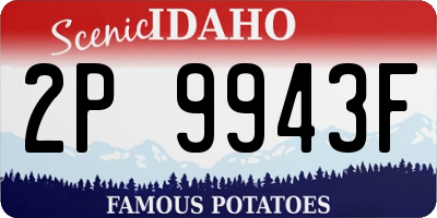 ID license plate 2P9943F