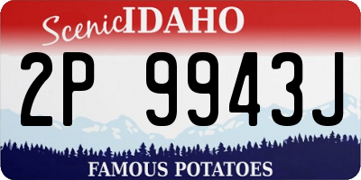 ID license plate 2P9943J