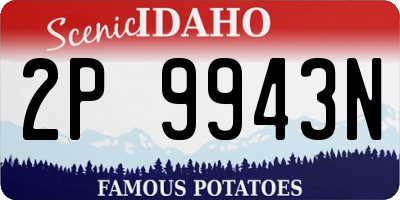 ID license plate 2P9943N