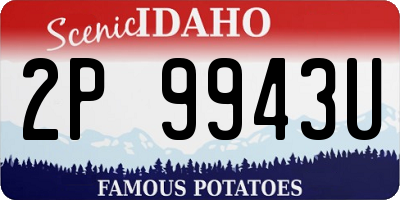 ID license plate 2P9943U