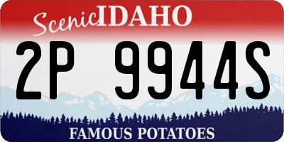 ID license plate 2P9944S