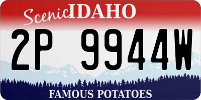 ID license plate 2P9944W