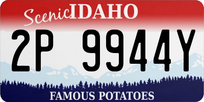 ID license plate 2P9944Y