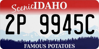 ID license plate 2P9945C