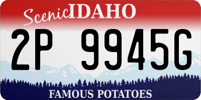 ID license plate 2P9945G