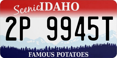 ID license plate 2P9945T