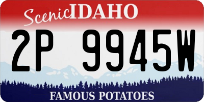 ID license plate 2P9945W