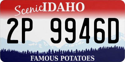 ID license plate 2P9946D