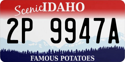 ID license plate 2P9947A