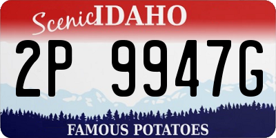 ID license plate 2P9947G