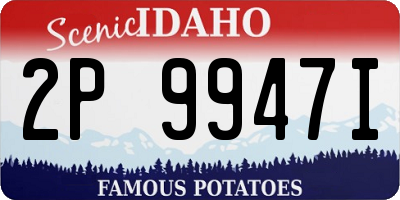 ID license plate 2P9947I