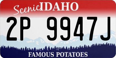 ID license plate 2P9947J