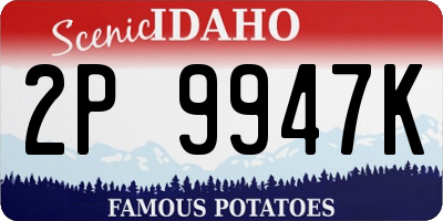 ID license plate 2P9947K