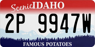 ID license plate 2P9947W