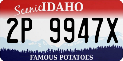 ID license plate 2P9947X