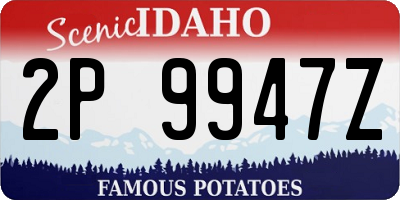 ID license plate 2P9947Z