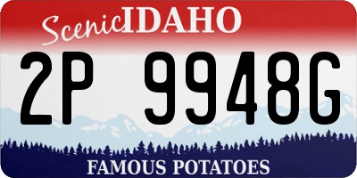 ID license plate 2P9948G