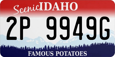 ID license plate 2P9949G