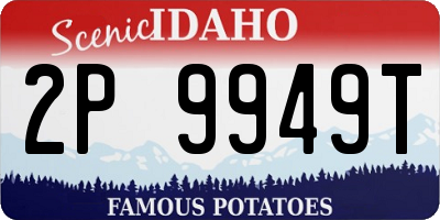 ID license plate 2P9949T