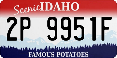 ID license plate 2P9951F