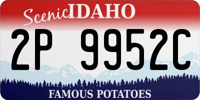 ID license plate 2P9952C