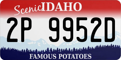 ID license plate 2P9952D