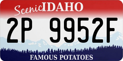 ID license plate 2P9952F