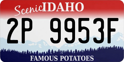 ID license plate 2P9953F