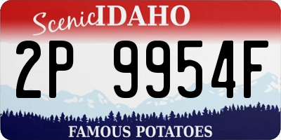 ID license plate 2P9954F