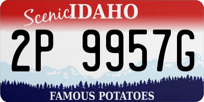 ID license plate 2P9957G