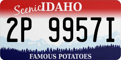 ID license plate 2P9957I