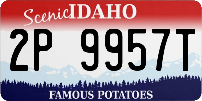ID license plate 2P9957T