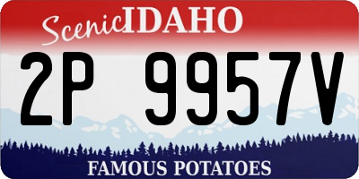 ID license plate 2P9957V