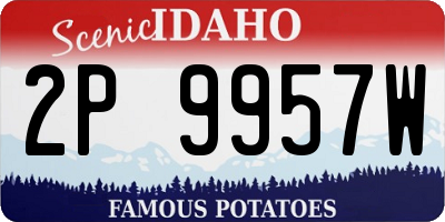 ID license plate 2P9957W