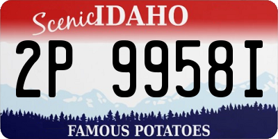 ID license plate 2P9958I