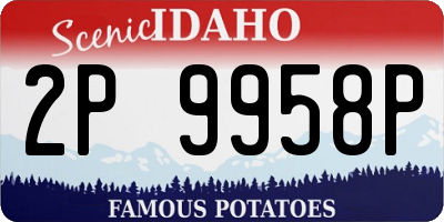 ID license plate 2P9958P