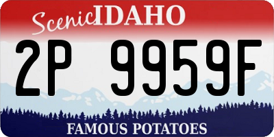 ID license plate 2P9959F