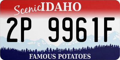 ID license plate 2P9961F