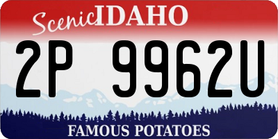 ID license plate 2P9962U