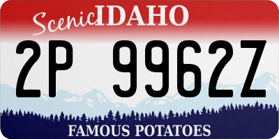 ID license plate 2P9962Z