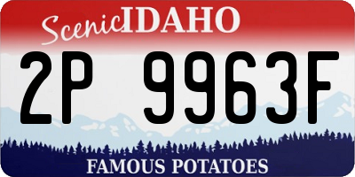 ID license plate 2P9963F