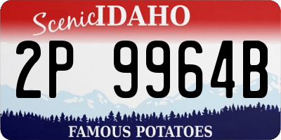 ID license plate 2P9964B