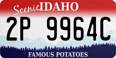 ID license plate 2P9964C