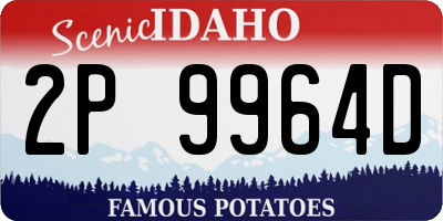 ID license plate 2P9964D