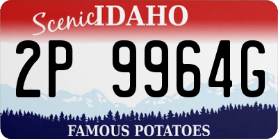 ID license plate 2P9964G